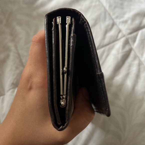 Burberry Kiss Check Long Wallet with Dark Brown Leather Trim! - Picture 5 of 6